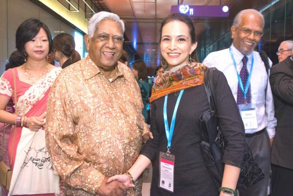 Kamini with Mr. S. R . Nathan