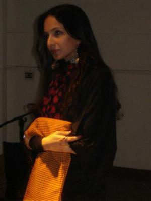 Kamini was presented with a shawl by Khasi elders